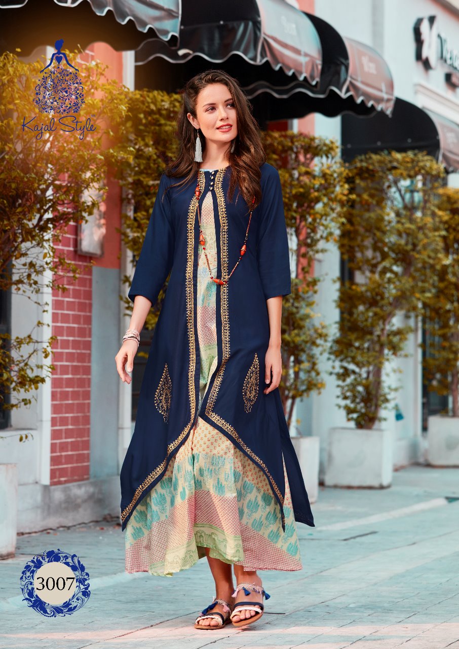 F.Season's Vol.3 Kajal Style Heavy Rayon Long Kurti F.Season's Vol.3 Kajal Style Heavy Rayon Long Kurti